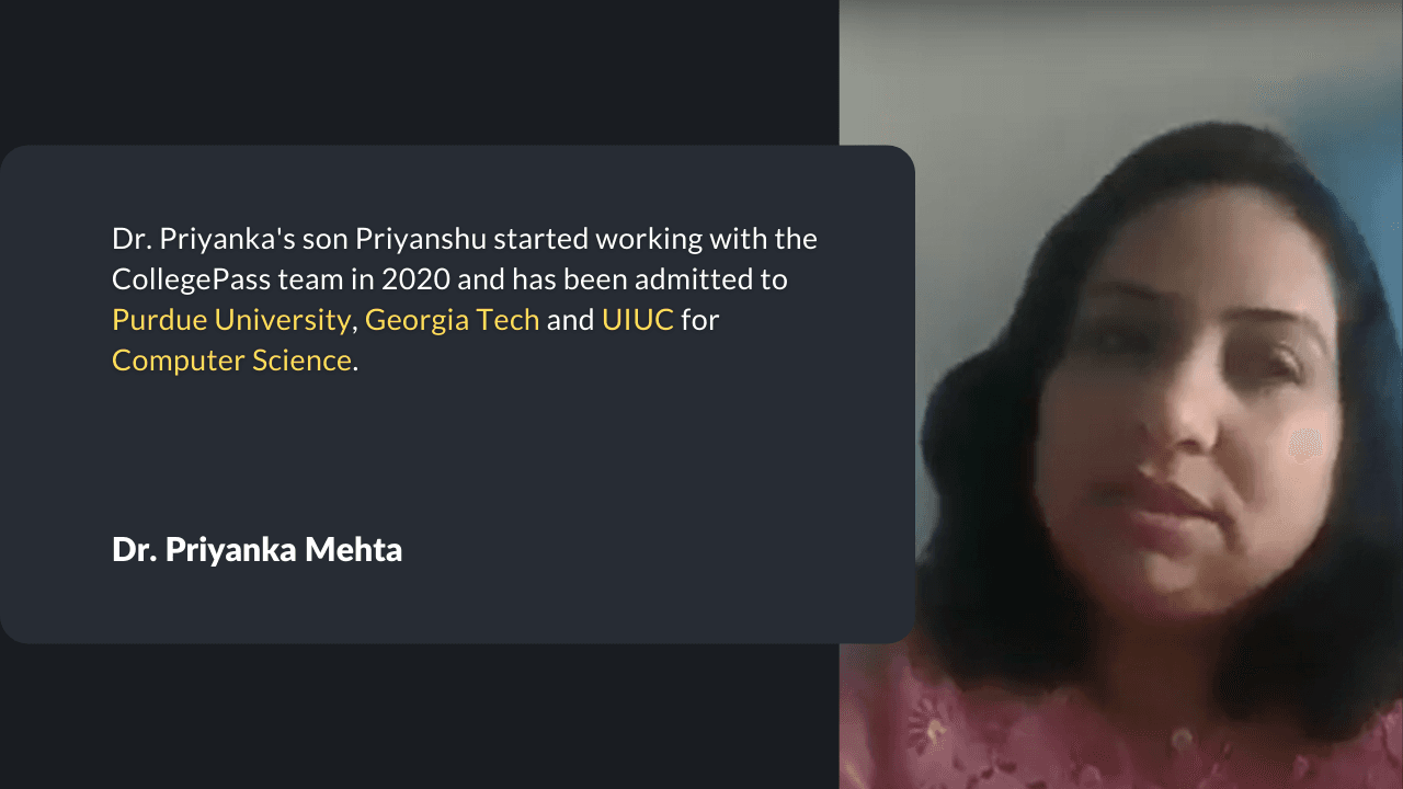 Priyanshu started working with CollegePass team in 2020