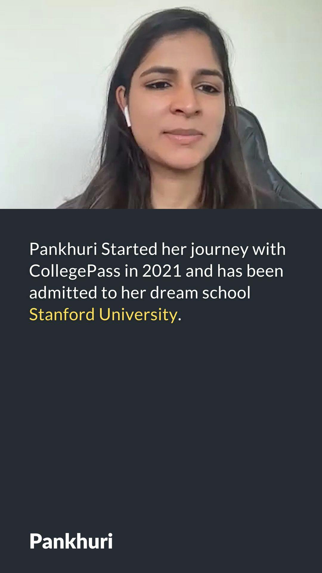 Pankhuri started her journey with collegePass